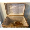 Image 2 : Antique Wicker Basket & Extras 22L x 15D x 16T