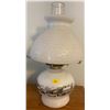Image 1 : Antique Milk Glass Oil Lamp
