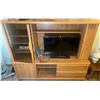 Image 1 : Oak Entertainment Center 67 x 22D x 56T Contents Not Included