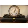 Image 1 : Hand Painted Marble Mantle Clock & Keys