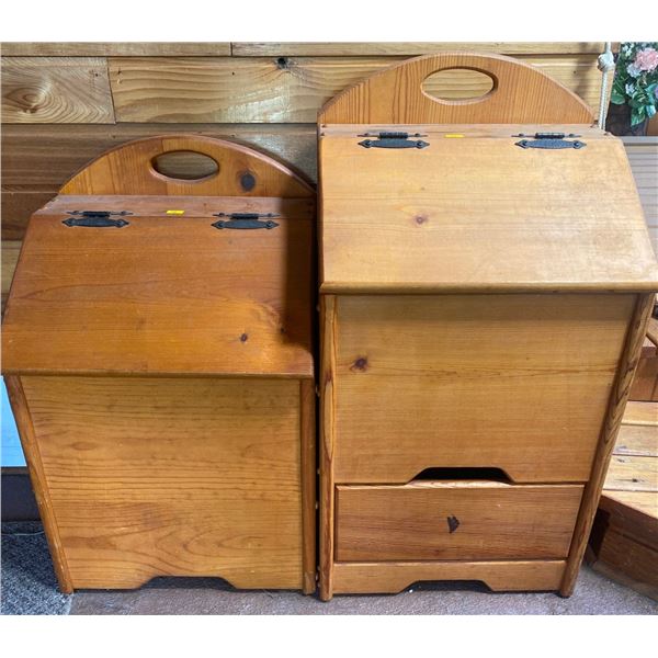Antique Pair of Cedar Potatoes Cabinets 26T