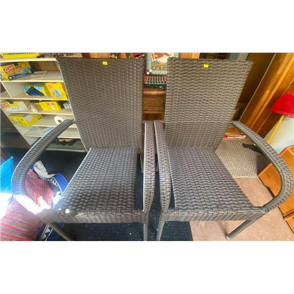 Pair Grey Garden Chairs