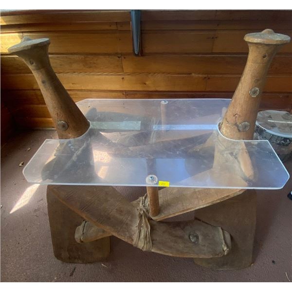 Antique Camel Saddle Carden Shelf 23L x 21D x 23T