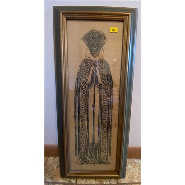 English Charcoal Rubbing 10 x 22