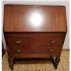 Image 2 : Vintage Dark Oak FlipTop Desk With Stool