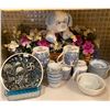 Image 1 : Blue & White Random China - Tiny Cups Bowls & Saucers