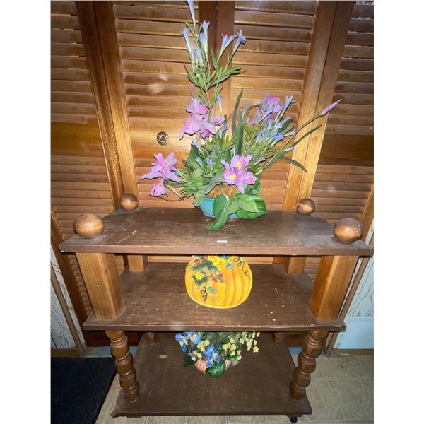 Vintage Wood Hall Table 26L x 12W x 29H