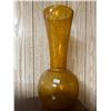 Image 1 : Large Amber Carnival Glass Vase 16T