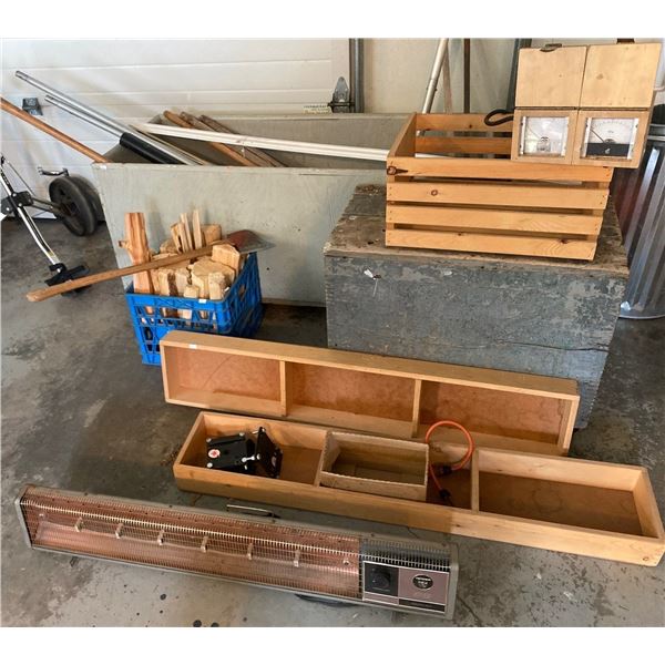 Wooden Crate Full of Fire Wood  29x49x23