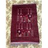 Image 1 : Silk Persian Rug w/ Tasseled Ends 29x46