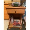 Image 1 : Bedside Wood Table w/ Nextech Digital Compact Disk Player  15x15x29