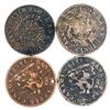 Image 1 : Lot of (4) Bank of Upper Canada 1857 Half Penny Tokens Good