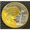 Image 1 : 2008 .925 Sterling Silver Canada $1 with 24kt Gold Plating.