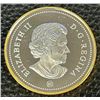 Image 2 : 2008 .925 Sterling Silver Canada $1 with 24kt Gold Plating.