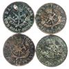 Image 2 : Lot of (4) Bank of Upper CanadaÂ 1850 Half Penny Tokens Good