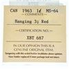 Image 3 : 1963 Canada 1 Cent. MS-64. Hanging 3; Red. ICCS.