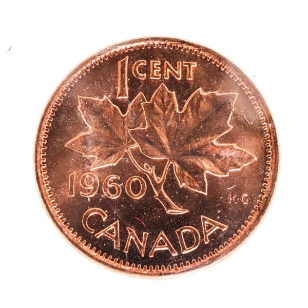 1960 Canada 1 Cent. MS-64. Red. ICCS.