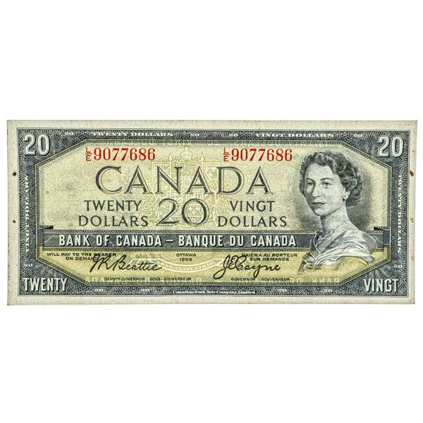 Bank Of Canada 1954 $20 - Modified Portrait.