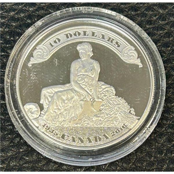 2010 Canada $10 75th Anniversary of the First Bank Notes - Fine Silver