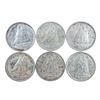 Image 1 : Lot of (6) Canada LOW MINTAGE 10 Cent Silver 1948 Bank of Canada Dime 10c