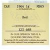 Image 3 : 1964 Canada 1 Cent. MS65. Red. ICCS.