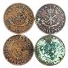 Image 1 : Lot of (4) Bank of Upper Canada 1857 Half Penny Tokens Good