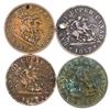 Image 2 : Lot of (4) Bank of Upper Canada 1857 Half Penny Tokens Good