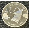 Image 1 : Sold Out - 2020 Fine Silver $15 Coin - Year of the Rat.