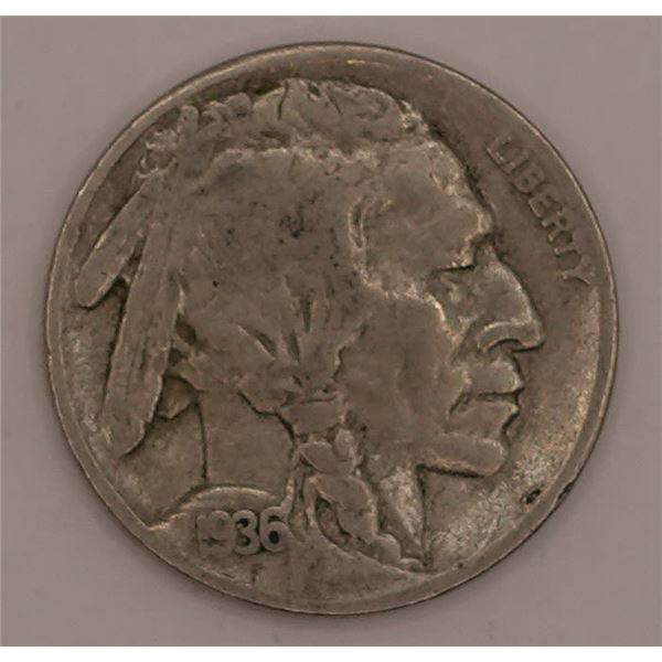 1936-D Buffalo Nickel