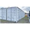 Image 1 : *H/T* GREY 40FT 52,910 MAX CAPACITY INDUSTRIAL TRANSPORT CONTAINER, 4 SIDE SWING DOORS, DUAL