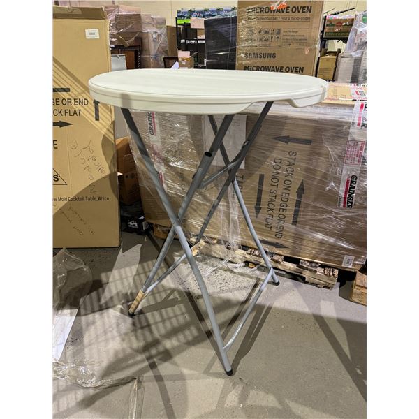 *NEW* 32  HIGH ROUND BLOW MOLD FOLDING COCKTAIL TABLE