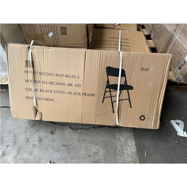 BOX OF 4 NEW FOLDING CHAIRS