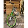 Image 2 : LIME GREEN & YELLOW E-BIKE WITH BATTERY, KEY & CHARGER