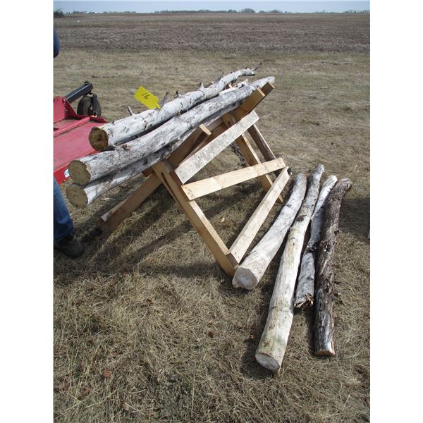Wooden Crib for Logs, With Logs