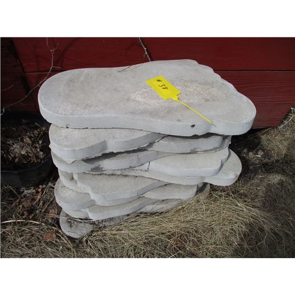 (12) Stepping Stones - Foot Shaped - Some Are Damaged