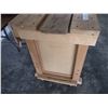 Image 6 : Homemade Wooden Workbench With Mover & Vise - 75" x 31" x 36"