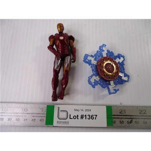 Marvel Legends Iron Man 4" Tall and Marvel Captain America Shield