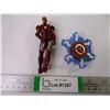 Image 1 : Marvel Legends Iron Man 4" Tall and Marvel Captain America Shield