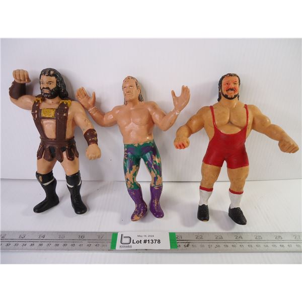 (3) WWF Wrestling Figures-Ted Arcidi, Jake "The Snake" Roberts and Hercules Hernandez