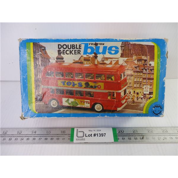 Metal Double Decker Friction Bus in Original Box