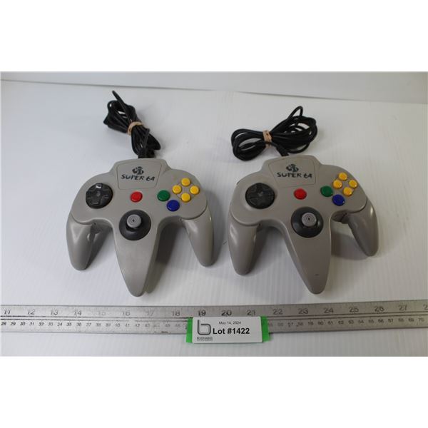 (2) Nintendo 64 Controllers (untested)