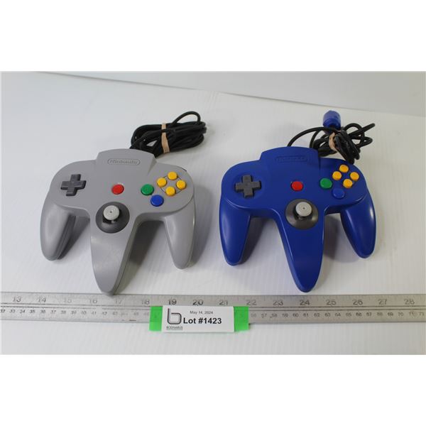 (2) Nintendo 64 Controllers (untested)