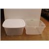 Image 4 : *(2) Plastic Totes - One Lid