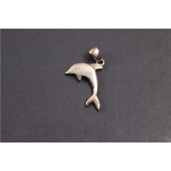 .925 Sterling Silver Dolphin Pendant