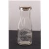 Image 2 : (2) Vintage Sask. Creameries Ltd. Milk Bottles w/Lids - 1 Pint/1 Quart