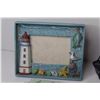 Image 2 : Tree Topper Angel - (2) Glass Vases - Ceramic Tucan - Light House Photo Frame (4" x 6") - Glass Bear