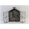 Image 5 : Letter Holder Wall Decor - Metal Wall Key Holder - (2) Wooden Boxes Decor
