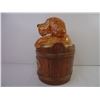 Image 3 : Vintage Ceramic Puppy in Bucket/Barrel Cookie/Treasure Jar-Made in U.S.A.