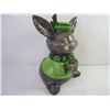 Image 2 : Vintage Happy Bunny Ceramic Cookie Jar-Handmade 1975