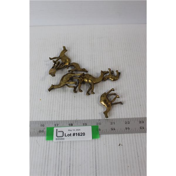 Collection of Brass Animal Figurines